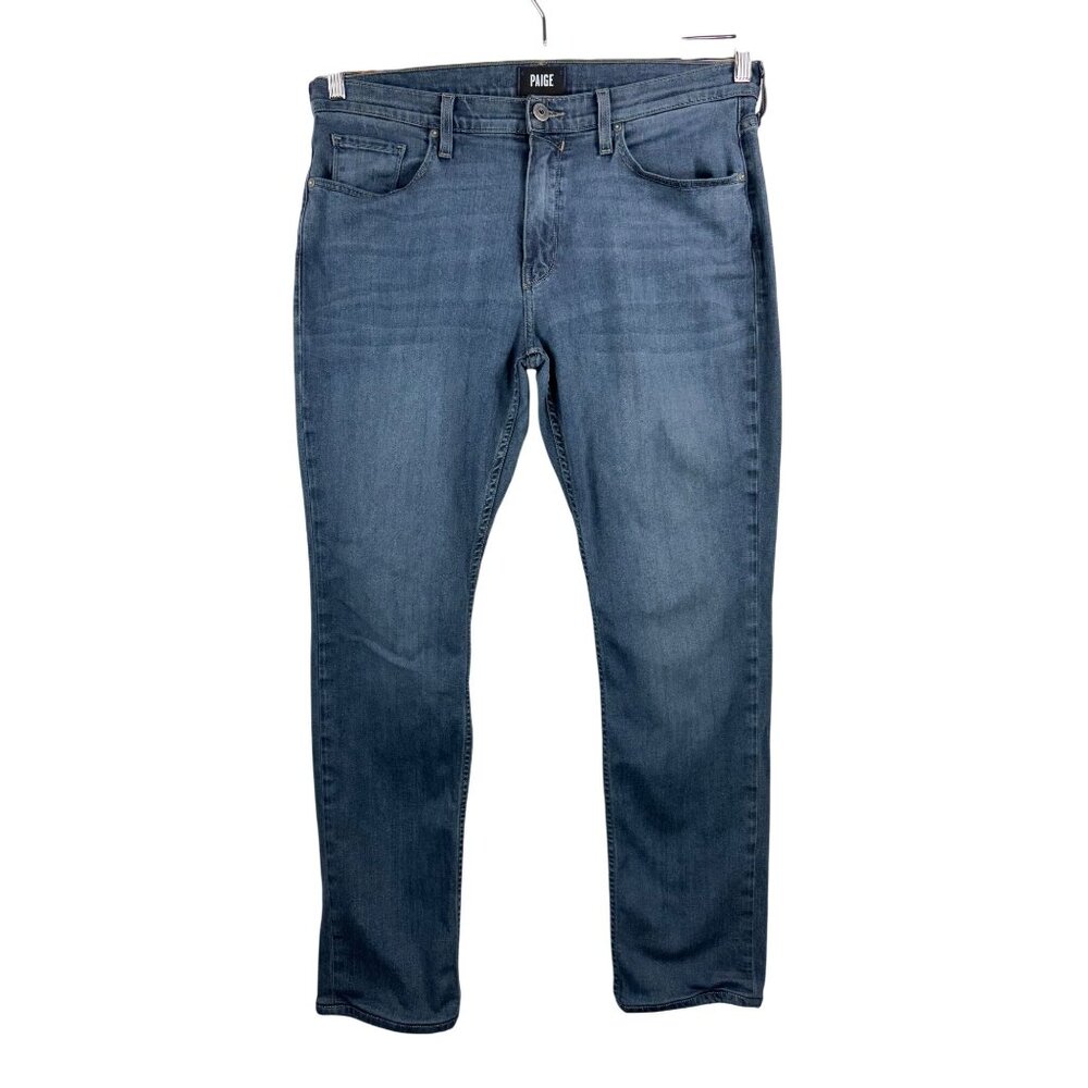 Paige‎ Jeans Mens 36 Dark Blue Federal Pants Slim Straight Leg Stretchy 90s